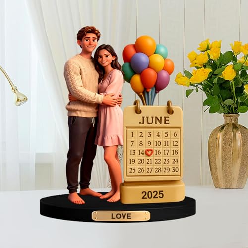 HSAEANZL Personalized Cartoon Photo Theme Couple Portrait Anniversary Commemorative Desktop Ornament,Custom Home Office De...