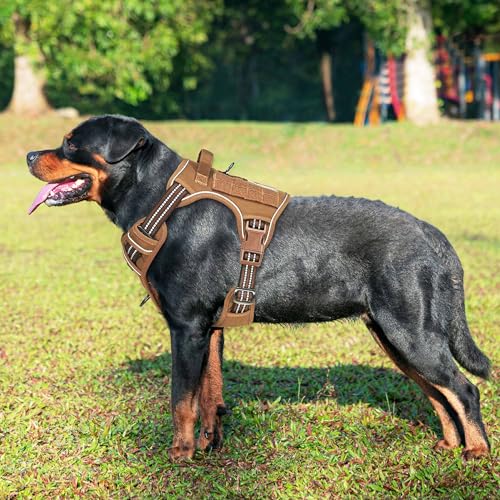 Beebiepet Heavy Duty Tactical Dog Harness for Small Dogs, No Pull Adjustable Pet Harness Reflective Service Training Easy ...