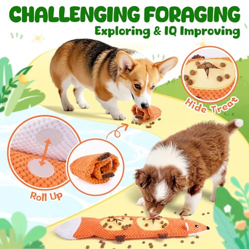XIUGOAL Dog Toys for Aggressive Chewers, 2 Pack No Stuffing Dog Toys for Boredom and Teething, Squeaky Chew Toy for Small,...
