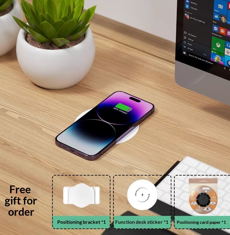 Universal Long-Range Wireless Under-Desk Hidden Charging Dock