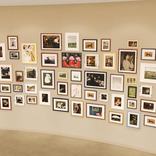 KINLINK 5x7 Picture Frame White Set of 4, Wooden Photo Frames Matted 4x6 with Plexiglass for 4x6 with Mat or 5x7 without M...