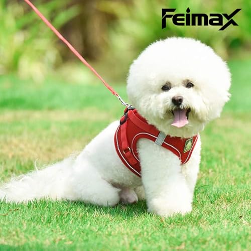 FEimaX Dog Harness and Leash Set, No Pull Breathable Soft Mesh Puppy Vest Harness Reflective Adjustable Pet Harnesses for ...
