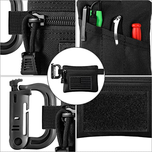 FRTKK 2 Pack Tactical Compact EDC Pouches Military Molle Utility Pouch Accessories Organizer Pouch Coin Purse Keychain Poc...