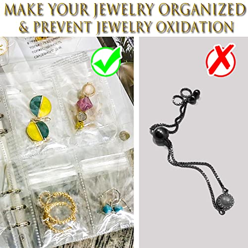 LingLingo Earring Organizer Case Travel Jewelry Organizer Transparent Jewelry Storage Book for Necklace Bracelet Ring Hold...