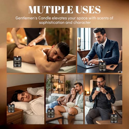 Mens Scented Candle Gift Set, 6 Pack Candles for Men,Gifts for Dad & Father, Soy Candles for Home Scented, 42 oz Long Last...