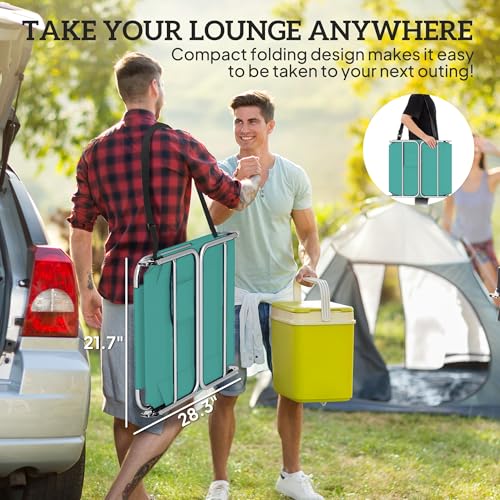 Outsunny Chaise Lounge Chair Outdoor with Face Arm Hole, 5-Position Reclining Face Down Tanning Chair with Carry Strap, Si...