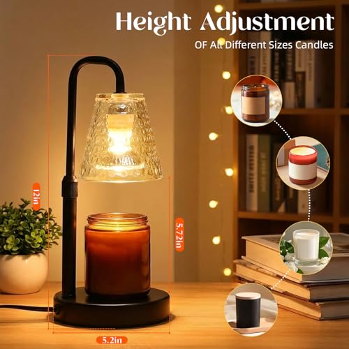 Glimra Candle Warmer Lamp with Timer,Dimmable Candle lamp for Jar Candles,Adjustable Wax Melts Warmer Birthday Gifts,for M...
