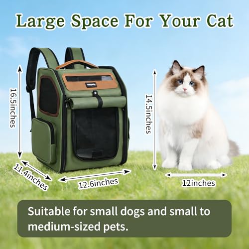 Wanparkg Cat Backpack Carrier, Super Breathable Cat Backpacks, Lightweight Cat Travel Backpack, Cat Carrying Backpack Suit...