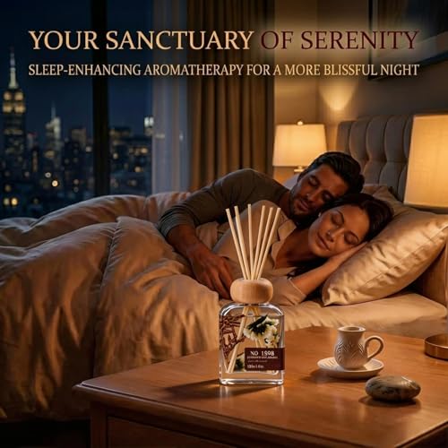 Luxury Hotel Scent Reed Diffuser 100ml (3.38oz) | No.1898 Hotel Collection Diffuser Oil Inspired by Ritz Carlton | Home, B...