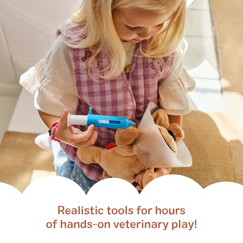 Melissa & Doug Examine and Treat Pet Vet Play Set, 24-Piece Animal Doctor Playset with Dog & Cat Plushies, Pet Doctor Kit...