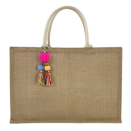 Hibala Woven Large Beach Bag Straw Beach Tote Handmade Weaving Shoulder Tassel Bag Handbag