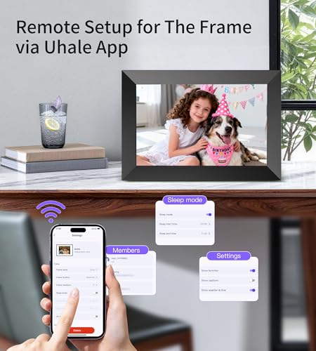 Uhale 10.1" Digital Picture Frame with 32GB Storage Support SD Card, Electronic Photo Frames with 1280x800 HD IPS Touch Sc...