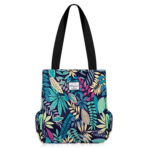KAMO Floral Tote Bag - Waterproof Lightweight Handbags Travel Shoulder Bag for Hiking Yoga Gym Swimming Travel Beach