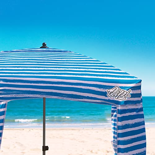 Qipi Beach Cabanas for Sand, Beach Canopy with Sandbags & Side Wall for Family, Easy Set Up Sun Shelter, UPF 50+ UV Protec...