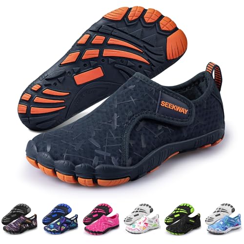 SEEKWAY Barefoot Water Shoes for Kids - Wide Toe Box and Quick-Dry Sand Shoes Toddler for Hiking Swim Beach Pool Kayak Spo...