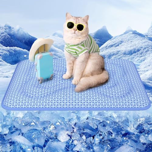 Rywell Dog Cooling Mat,24 * 18 Super Thick & Comfortable Cooling Mat for Dog with Arc-Chill 3.0 & PCM Tech(Q-Max>0.5), End...