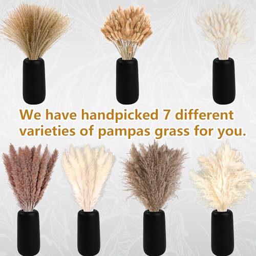 610 PCS Dried Pampas Grass Decor, Dried Flower Bouquets for Wedding, Home, Centerpiece Table, Modern Home, Western Living ...