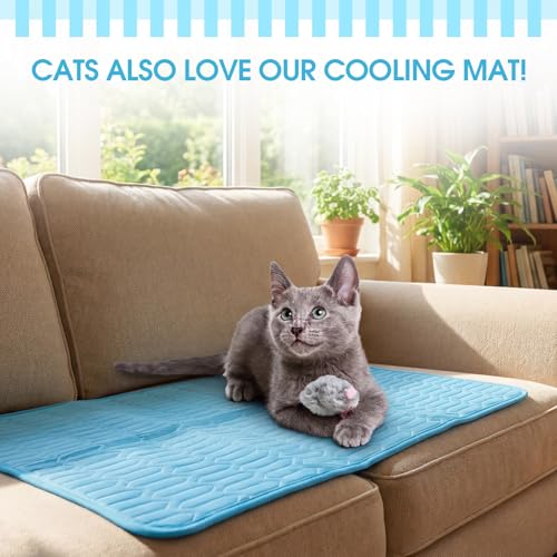 IDOMIK Dog Cooling Mat for Large Medium Small Dogs, Self Cooling Pet Mat, Washable Cooling Pad for Dogs & Cats, Summer Coo...