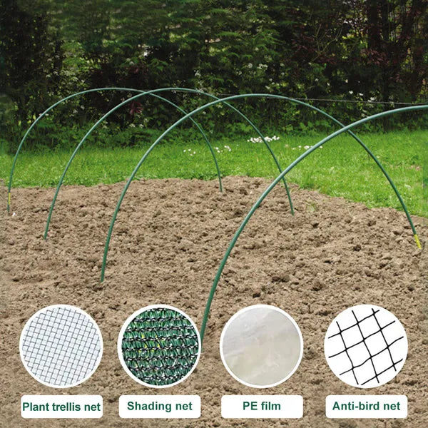 12PC 4ft*0.31inch Small Greenhouse Plastic Elbows, Garden Arch Support Accessories, Greenhouse Arch Pole Connecting Pipes, Support Fixtures