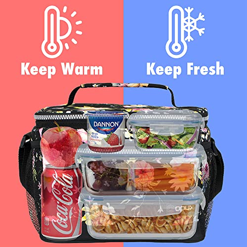 opux Insulated Lunch Box Men Women, Lunch Bag for Work School, Leakproof Soft Cooler Tote Adult, Large Lunch Pail Kids Boy...