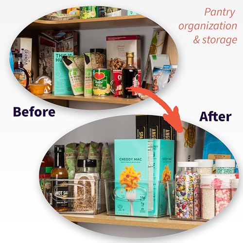 ClearSpace Plastic Pantry Organization and Storage Bins with Removable Dividers – Perfect Kitchen Organization or Kitchen ...