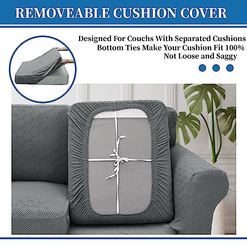 XINEAGE 2026 New 4 Pieces Couch Covers for 3 Cushion Couch Super Stretch Thick Soft Sofa Cover Anti Slip Sofa Slipcover Do...