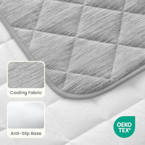 COZY KISS Dog Cooling Mat 27"x36" Q-Max>0.4, Waterproof Pet Bed Cover, Non-Slip Dog Bed Mat, Washable Cooling Pad for Smal...