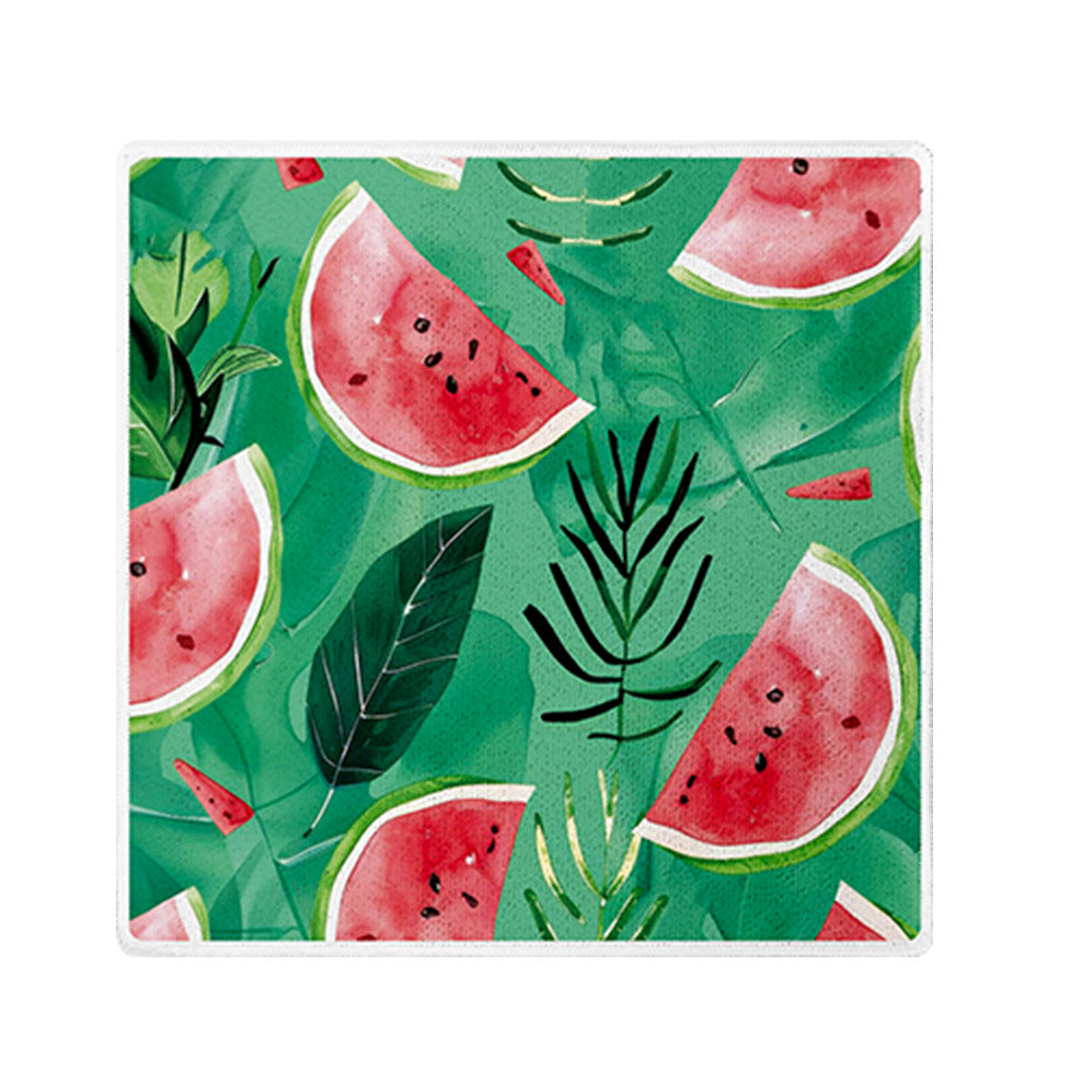 Printed Microfiber Kitchen Cleaning Cloth Small Square Towel