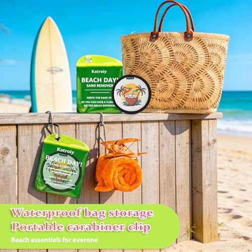 Katroiy Beach Sand Remover Sand Eraser Wipe Mitt Sand Remover for Beach Family Women 2026 Summer Vacation Essentials Europ...
