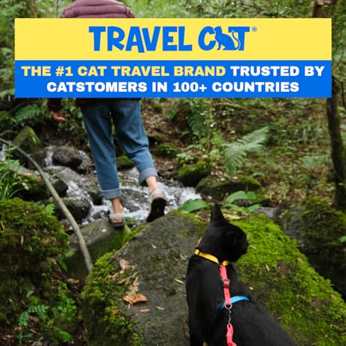 Travel Cat Harness and Bungee Leash Set - 2 in 1 Adjustable Escape Proof Cat Harness & Leash for Small, Medium, Large Cat...