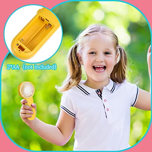 Sumind 12 Pcs Small Personal Portable Fan Mini Handheld Bulk 1 Speed Electric Cute Battery Powered for Neck Lash Makeup Wo...