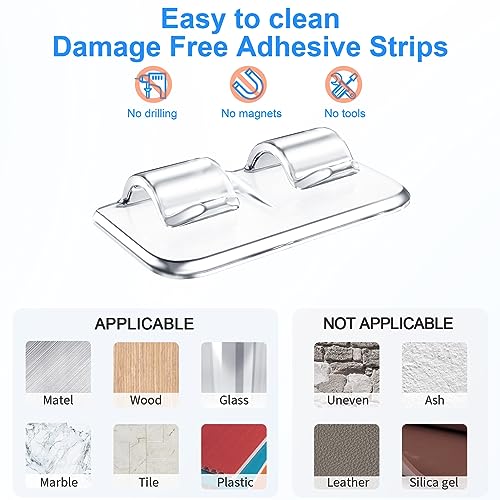Hetyue Hooks for Outdoor String Lights Clips: 26Pcs Heavy Duty Light Hook with Waterproof Adhesive Strips - Outside Clear ...