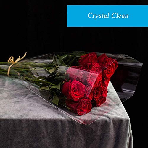 JOYIT 100 ft Clear Cellophane Wrap Roll (31.5 in x 100 ft) - 3 Mil Thicken Cellophane Roll,Cellophane Bags Large,Wrapping ...