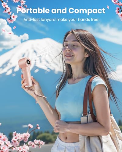 Gaiatop Portable Handheld Turbo Fan, 1-100 Adjustable High Speeds, 3-20Hrs Cooling Times, 4800mAh USB Rechargeable Portabl...