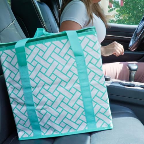 DURASACK Medium Insulated Food Delivery Bag – 13"x7"x13" Reusable Thermal Tote for Hot & Cold Meals – Portable, Foldable M...