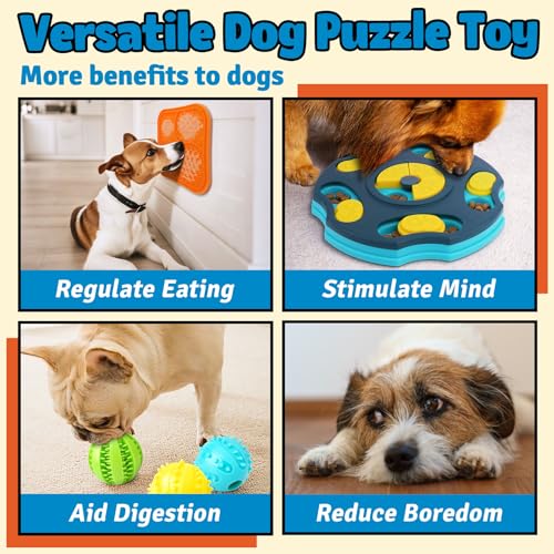 Forfon 9 Pack All-Around Dog Puzzle Toy Set -Mentally Stimulating Dog Enrichment Toys for Small to Medium Smart Dogs, Incl...