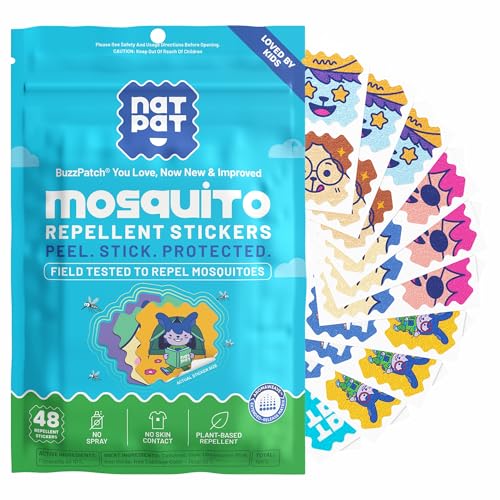 NATPAT Buzz Patch Mosquito Patch Stickers for Kids - Plant Based Ingredients, Non-Toxic - The Original All Natural Citrone...