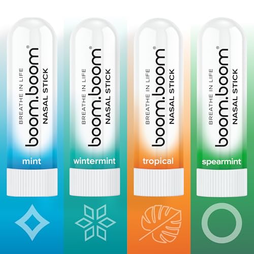BoomBoom Nasal Stick | Vapor Flow Technology | Cool Refreshing Sensation | Natural Mood Boost | Simple Ingredients | Essen...