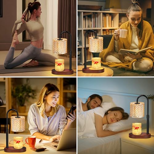 ZENLEA Candle Warmer Lamp with Timer, Wax Melt Warmer with Timer and Dimmer, Adjustable Height Lamp Candle Warmer for Jar ...