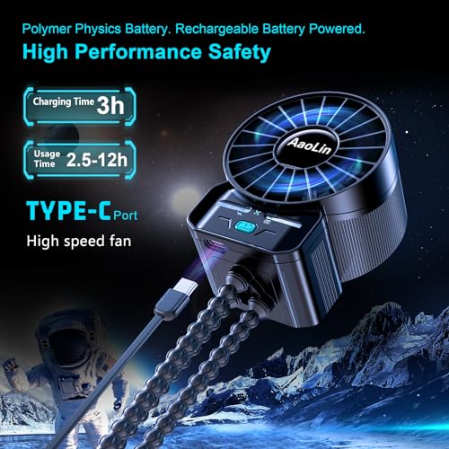2 Pack Multifunctional Portable Stroller Fan 4 Speed 6600rpm High Speed Usb Rechargeable Personal Mini Handheld Fan Extend...