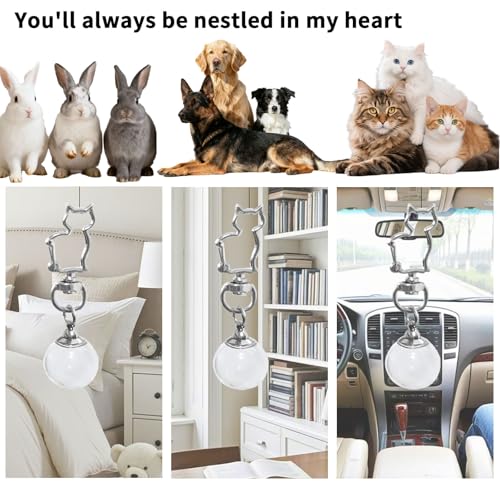 ZPSOX Pet Keychain for Collecting Cat, Dog and Rabbit Hair,2 Pcs Pet Fur keepsake, animal fur memory charm DIY Rabbit Furs...