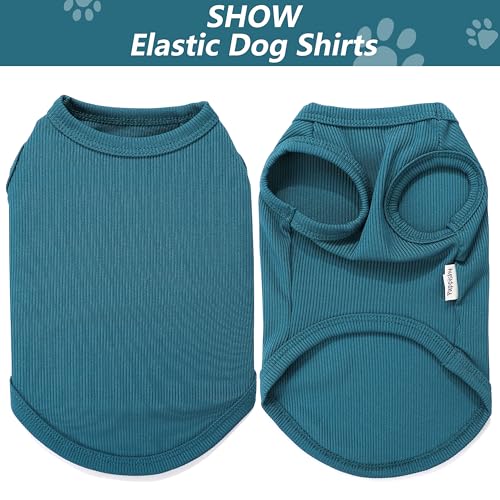 2 Pack Dog Clothes for Small Dogs Summer Dog Shirt Vest Girl Boy Lightweight Puppy T-Shirts Blank Soft and Cool Pet Clothi...