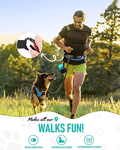 lesotc Dog Water Bottle, Portable Water Dispenser with Bowl, Leak Proof Pet Travel Squeeze Bottle, Puppy Essentials Dog St...