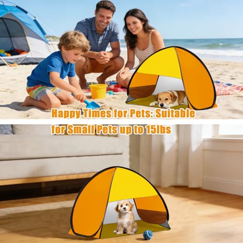 Mini Pop Up Beach Tent, Automatic Instant Mini Dog Tent for Dog Shade & Head Canopy, Laptop Shade for Working Outside, Por...