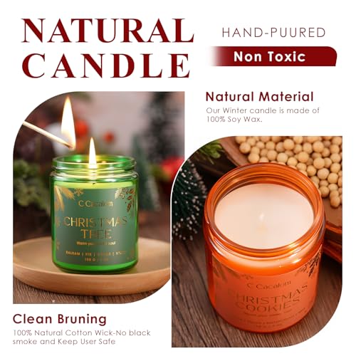 6 Pack Christmas Candles Gift Set, Scented Candles for Home, Soy Wax Luxury Decorative Candle Holiday Gift Set, Christmas ...