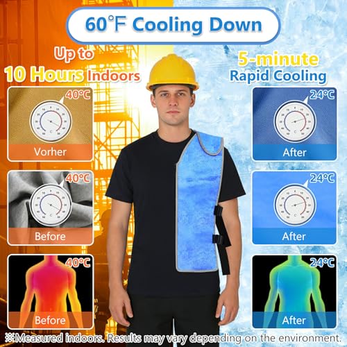 Loxiia Evaporative Cooling Vest for Men & Women, Water-Activated Cooling Vest for Hot Weather