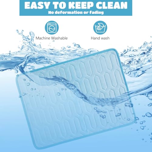 Breling 5 Pack 12" x 16" Summer Cooling Mat for Small Animals, Washable Reusable Guinea Pig Bedding Non-Slip Mat for Small...