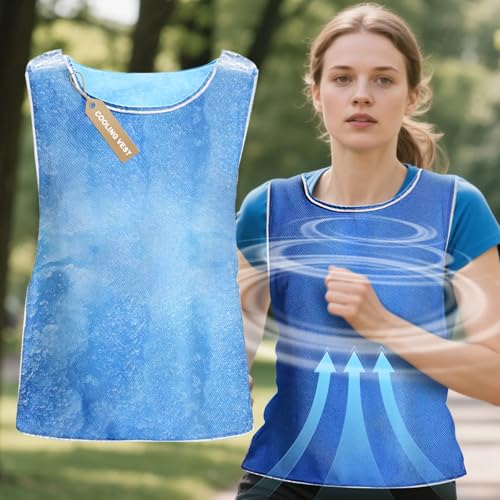 HUOFU Evaporative Ice Cooling Vest for Men - Body Cold Jacket for Women MS Motorcycle Sport Working for Hot Summer Weather...