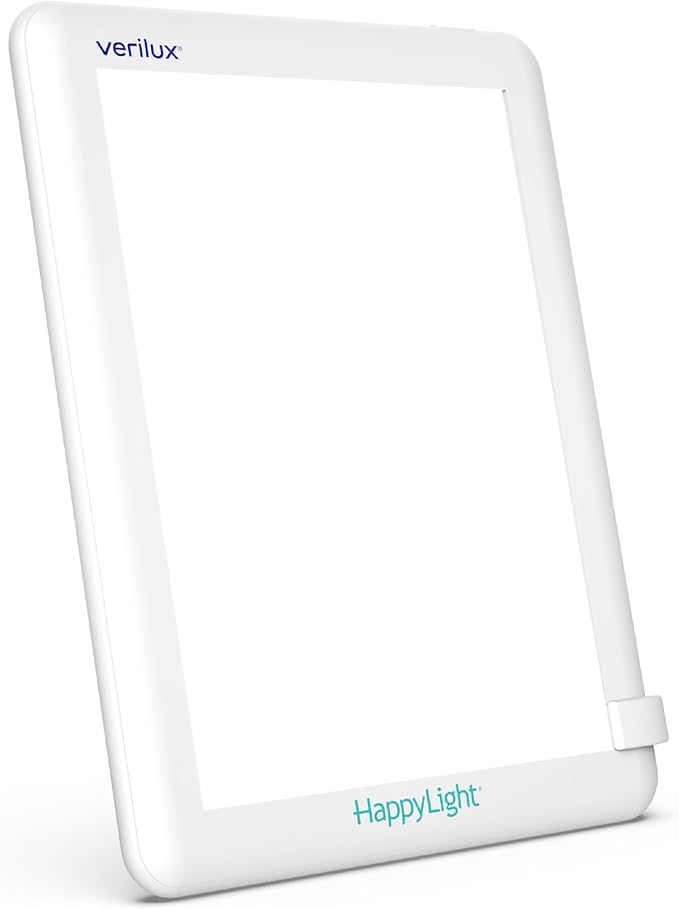 Verilux HappyLight Lucent - One-Touch Light Therapy Lamp with 10,000 Lux, UV-Free, LED Bright White Light & Detachable Sta...