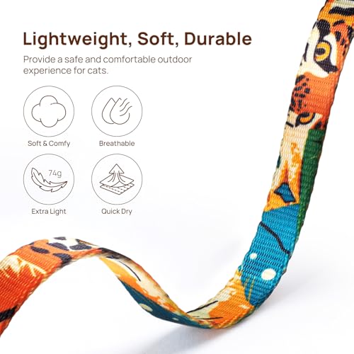 Cat Harness and Leash Set - Escape Proof Adjustable Cat Harness, Comfortable Soft Lightweight, Use Safe & Easy, Walking Tr...